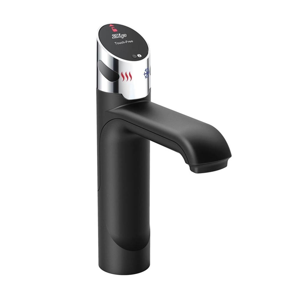 Zip Water HydroTap Boiling, Chilled, Sparkling for Residential and Small Commercial applications with Touch-Free Wave Tap - Matte Black with Chrome Accents