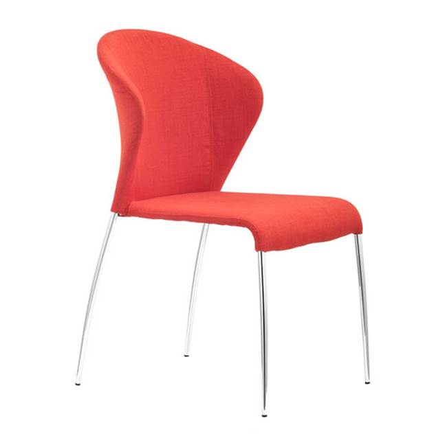 Zuo Oulu Dining Chair (Set of 4) Tangerine