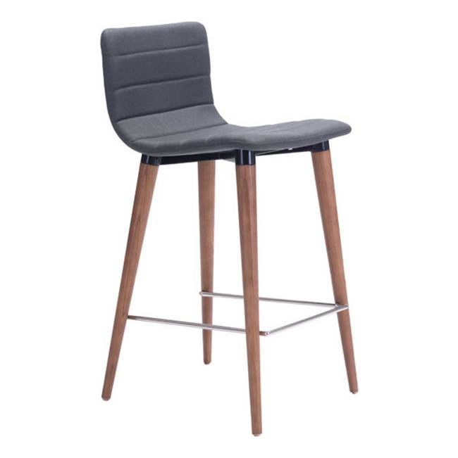 Zuo Jericho Counter Chair (Set of 2) Gray