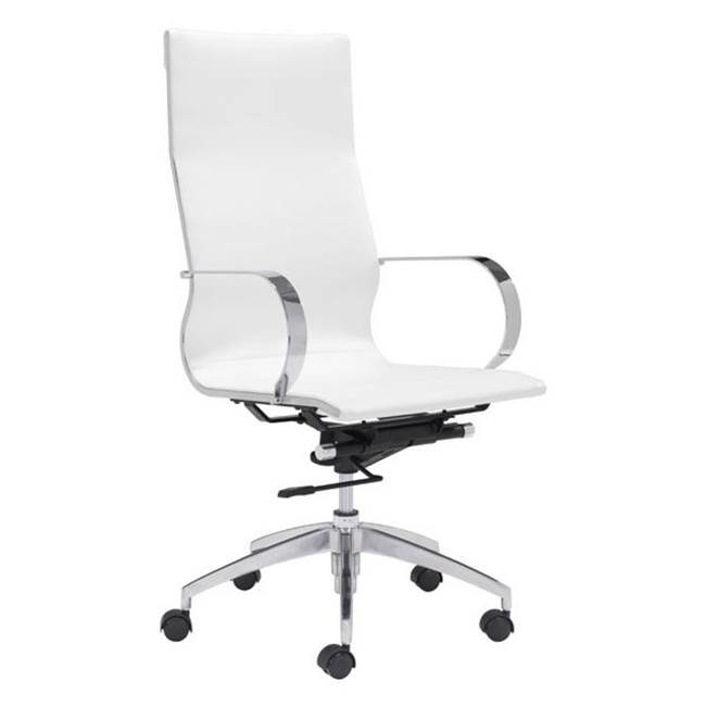 Zuo Glider High Back Office Chair White