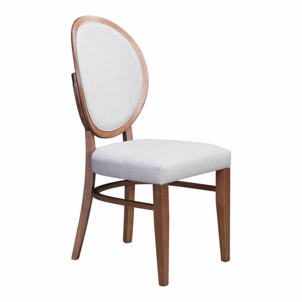 Zuo Regents Dining Chair (Set of 2) Walnut and Gray
