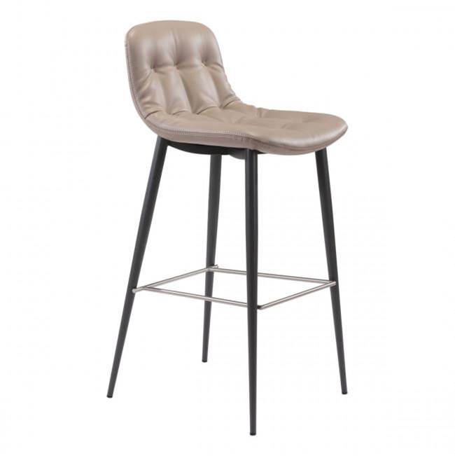 Zuo Tangiers Bar Chair (Set of 2) Taupe