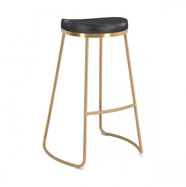 Zuo Bree Barstool (Set of 2) Black and Gold