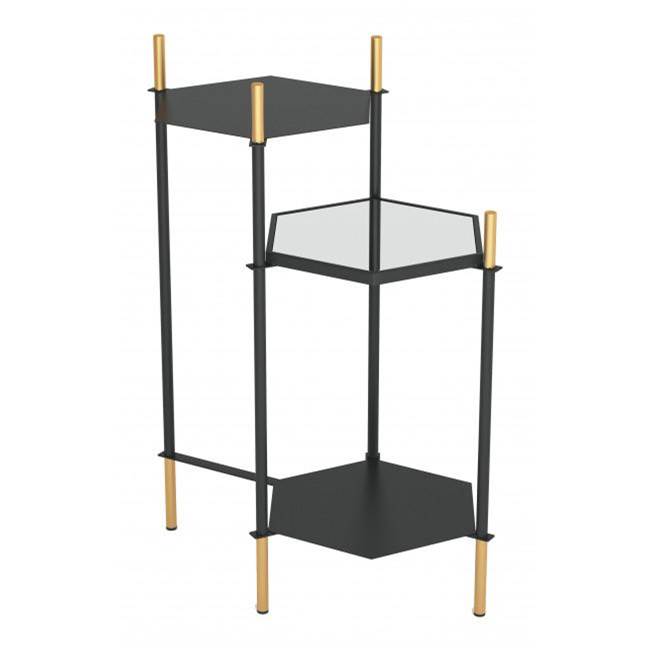 Zuo William Side Table Gold and Black