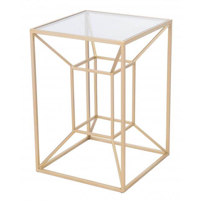 Zuo Canyon Side Table Gold