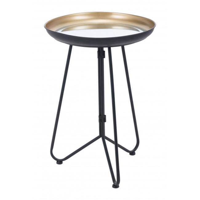 Zuo Foley Accent Table Gold and Black