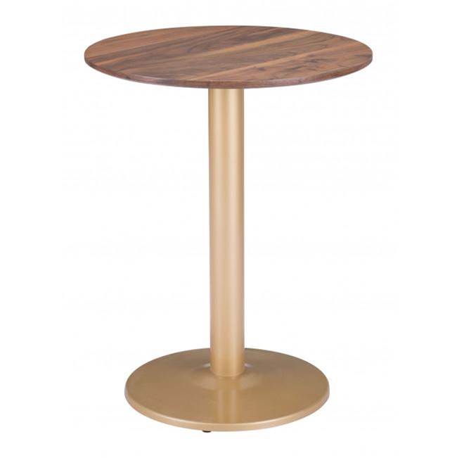 Zuo Alto Bistro Table Brown and Gold