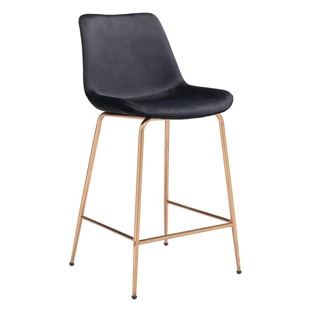 Zuo Tony Counter Chair Black and Gold