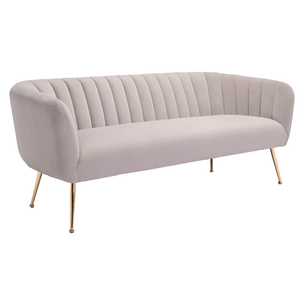 Zuo Deco Sofa Beige and Gold