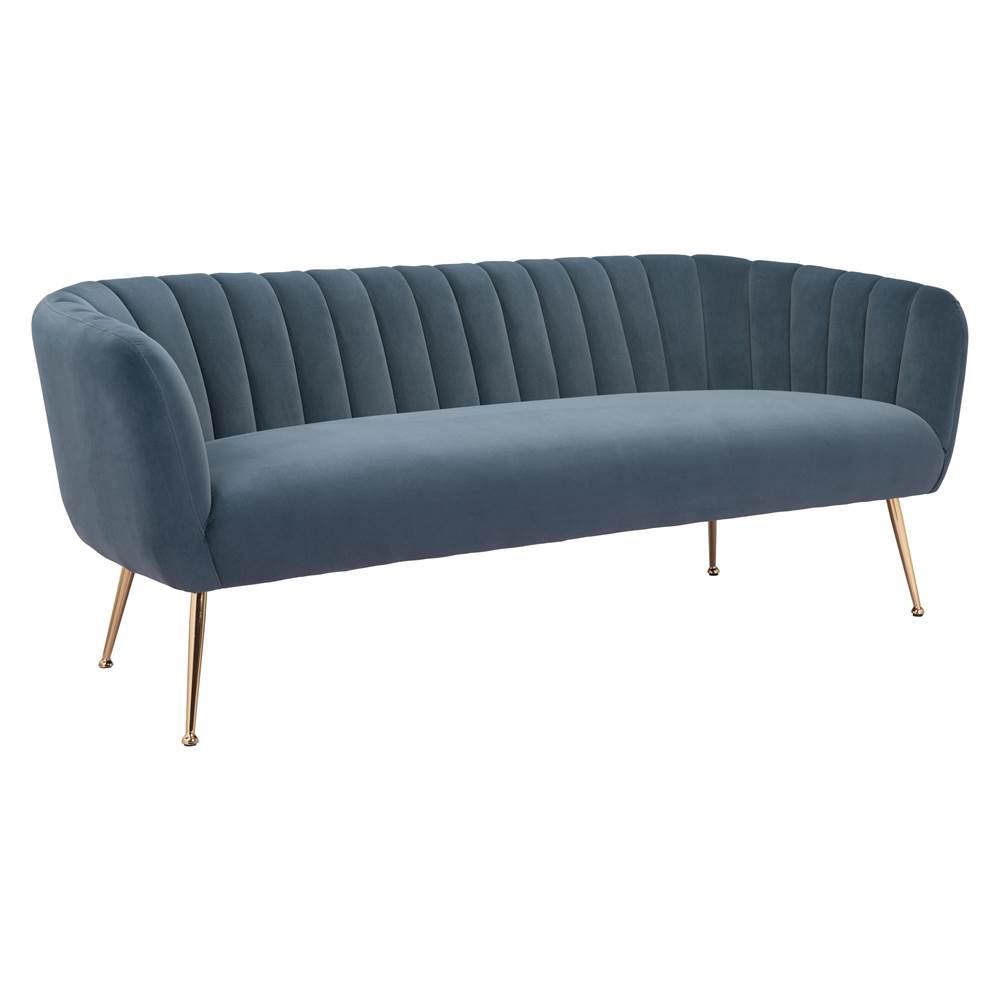 Zuo Deco Sofa Gray and Gold