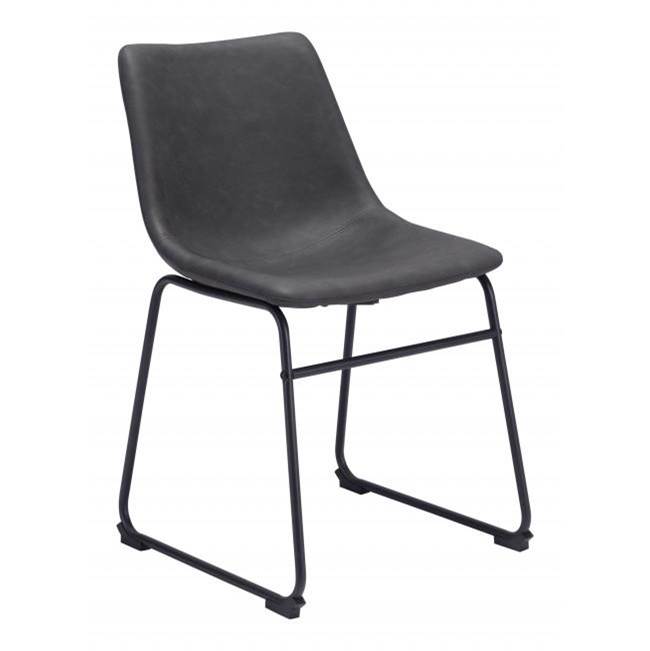 Zuo Smart Dining Chair (Set of 2) Charcoal