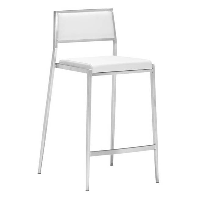 Zuo Dolemite Counter Chair (Set of 2) White