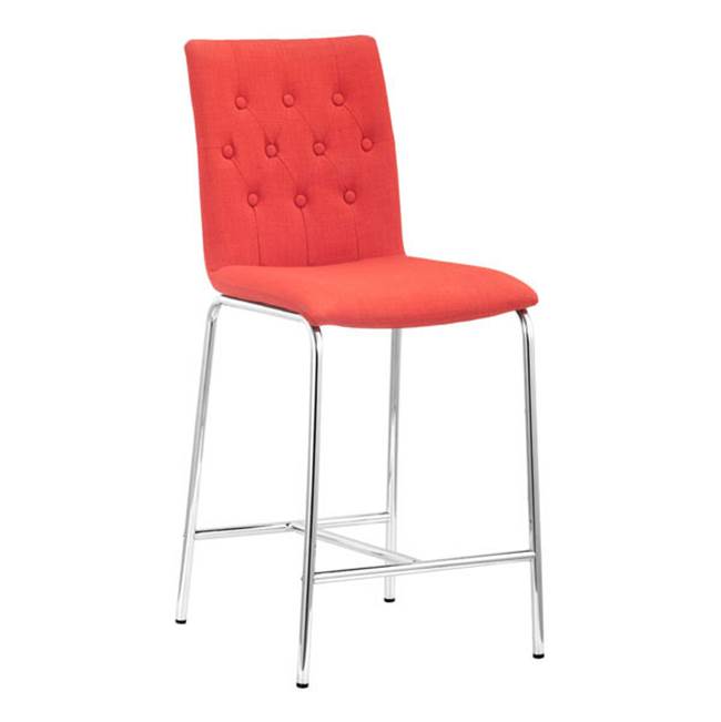 Zuo Uppsala Counter Chair (Set of 2) Tangerine