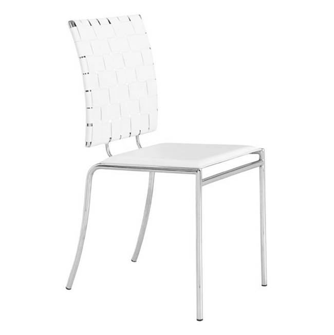 Zuo Criss Cross Dining Chair (Set of 4) White
