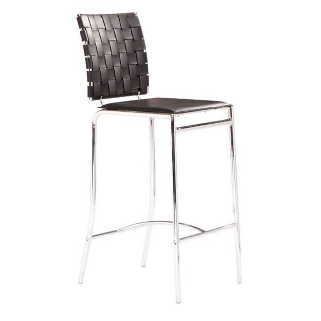 Zuo Criss Cross Counter Chair (Set of 2) Black
