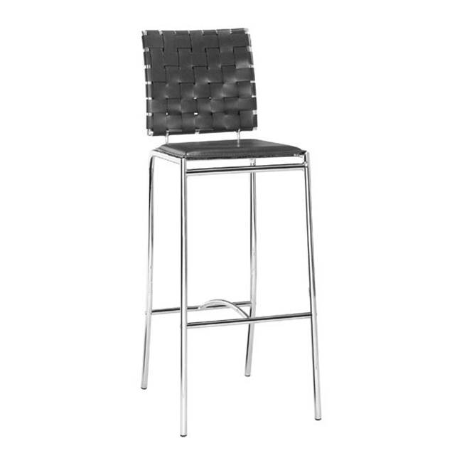 Zuo Criss Cross Bar Chair (Set of 2) Black