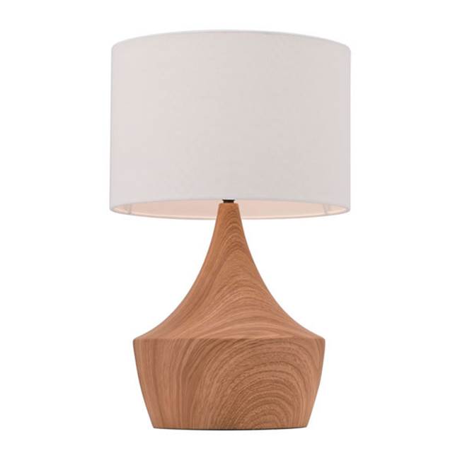 Zuo Kelly Table Lamp White and Brown
