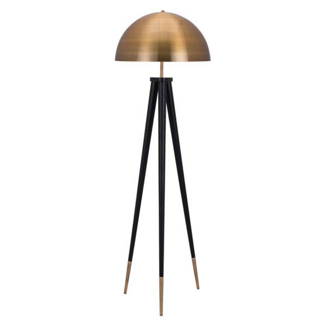 Zuo Mascot Floor Lamp Brass and Black