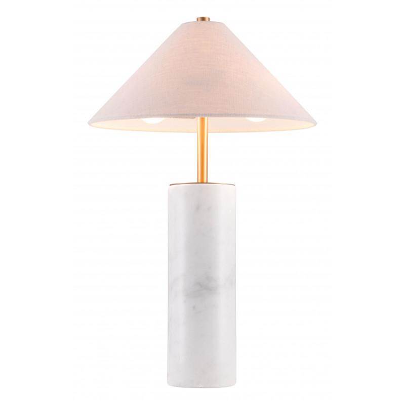 Zuo Ciara Table Lamp Beige and White