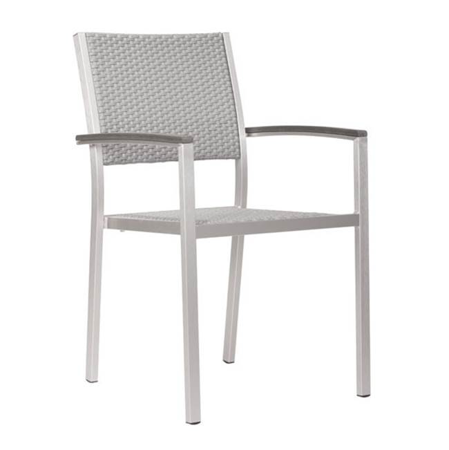 Zuo Metropolitan Arm Chair (Set of 2) Brushed Aluminum