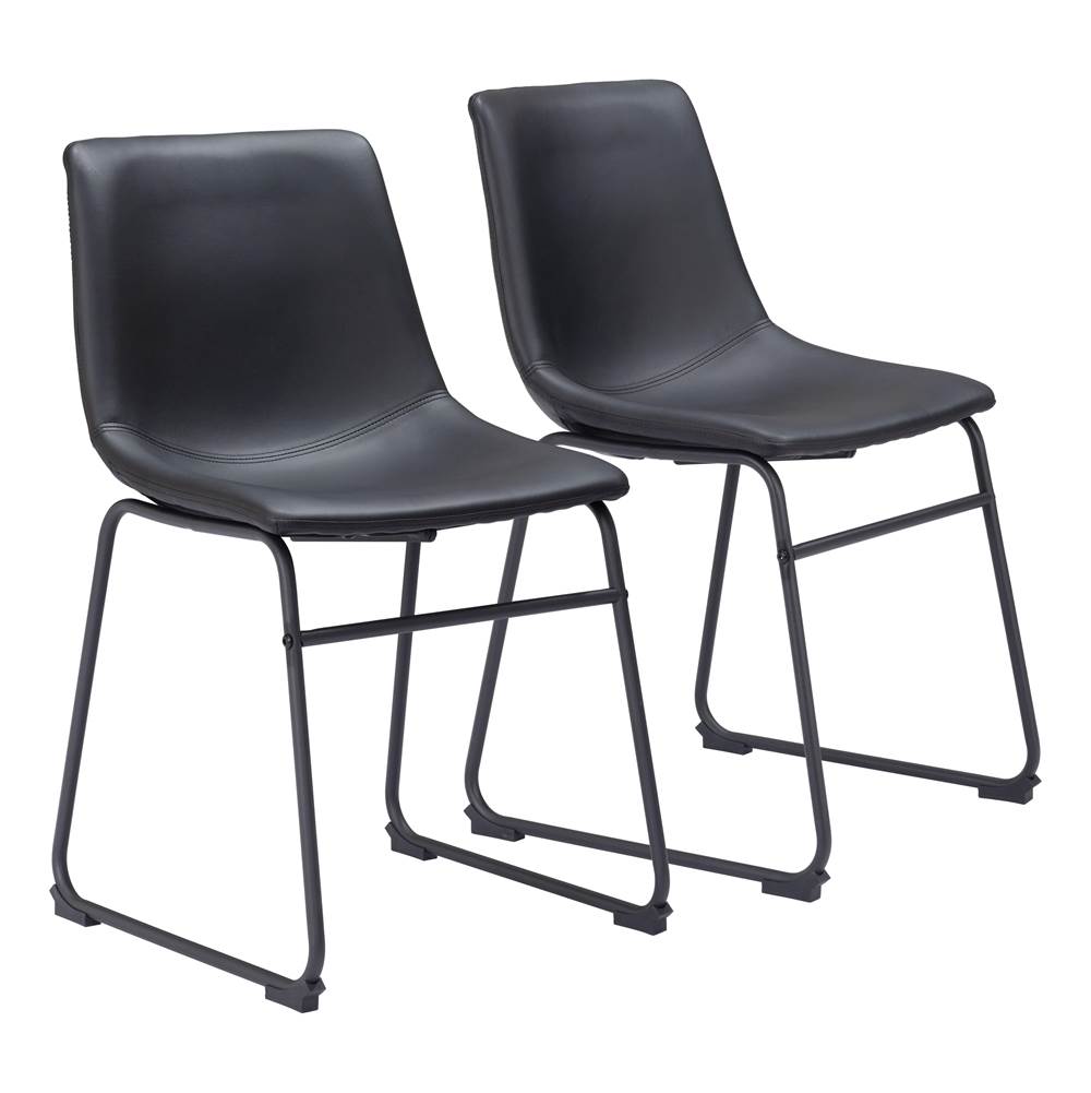 Zuo Smart Dining Chair (Set of 2) Black