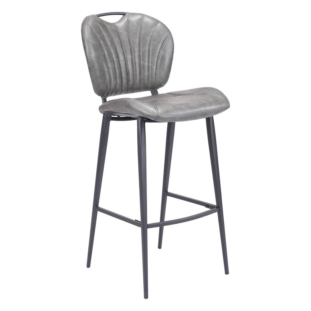 Zuo Terrence Bar Chair Vintage Gray