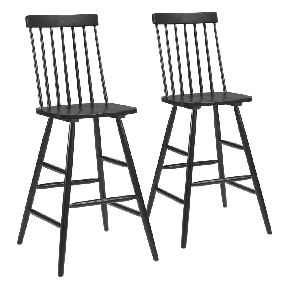 Zuo Ashley Bar Chair (Set of 2) Black
