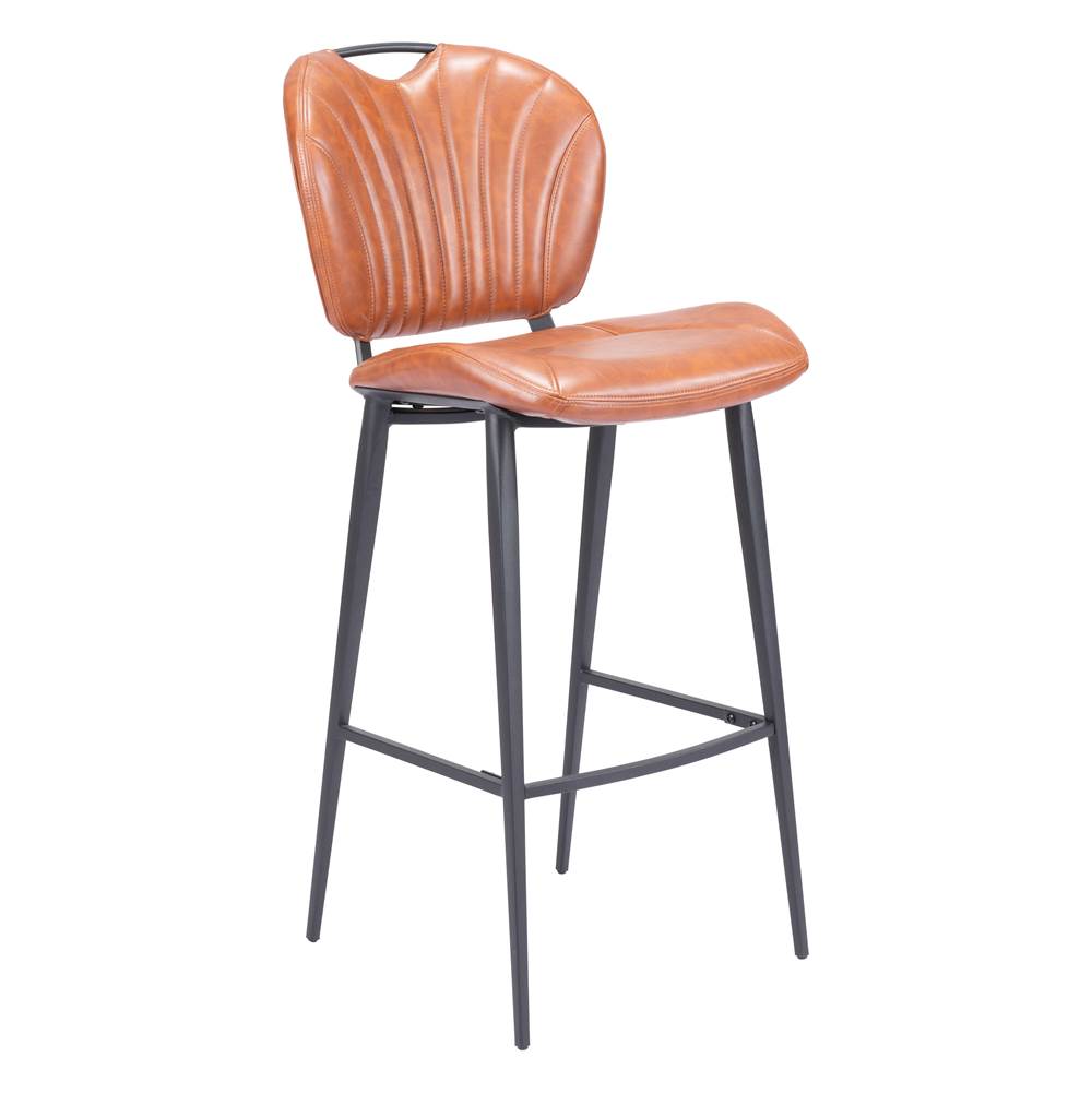 Zuo Terrence Bar Chair Vintage Brown