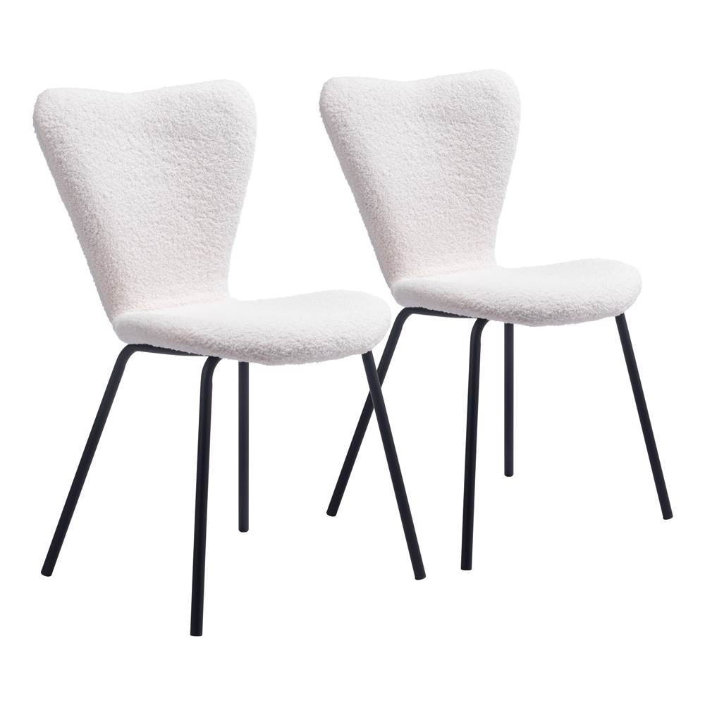 Zuo Thibideaux Dining Chair (Set of 2) Ivory