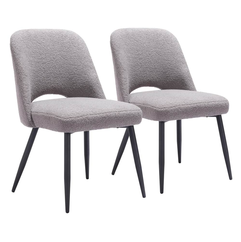 Zuo Teddy Dining Chair (Set of 2) Gray