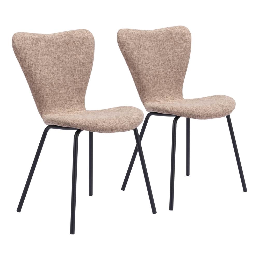 Zuo Tollo Dining Chair (Set of 2) Brown