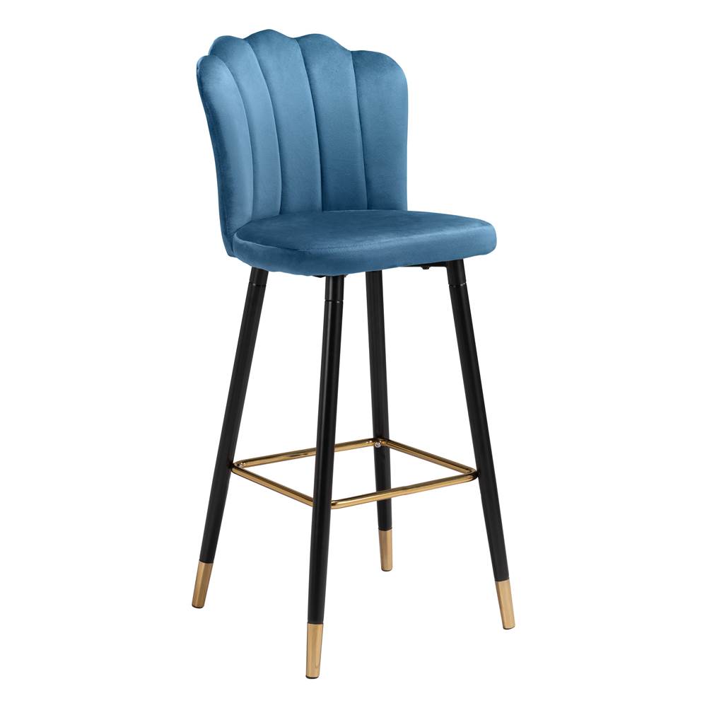 Zuo Zinclair Bar Chair Blue