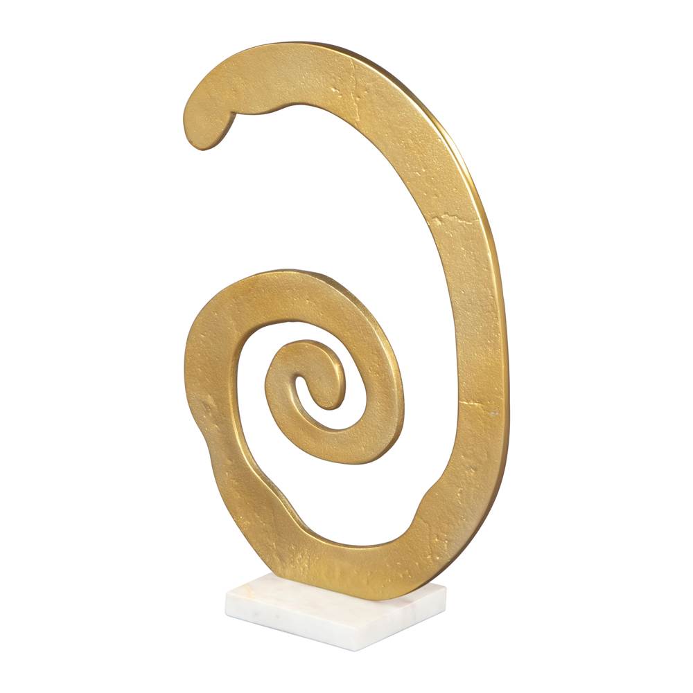 Zuo Spiral Table Art Gold and White